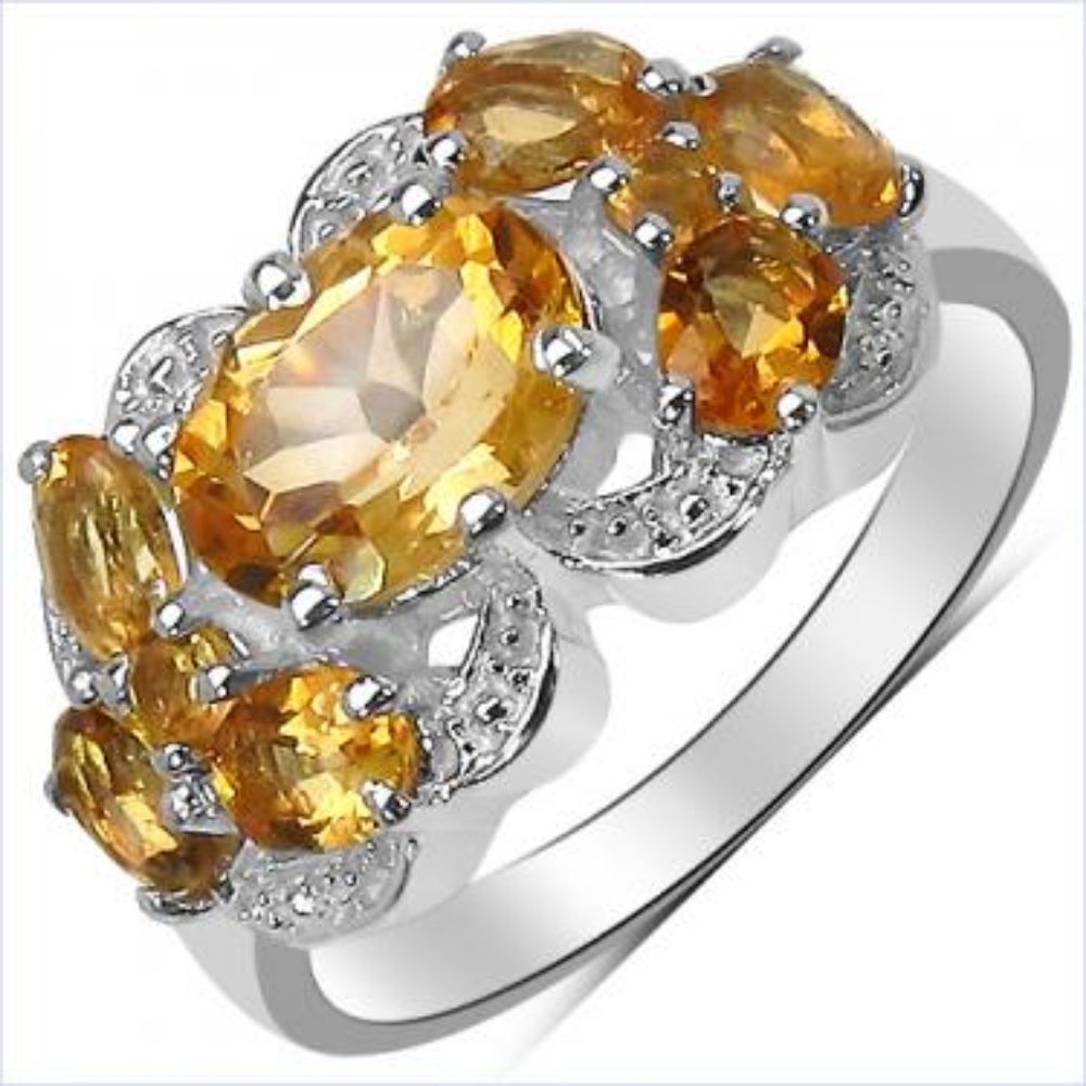 Citrine & Diamond Ring